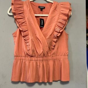 Express M blouse dark tangerine color